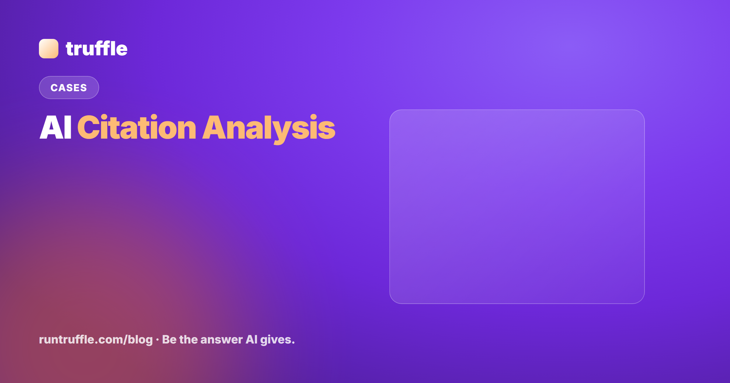 AI Citation Analysis — What Segment-Level Gaps Look Like Inside Truffle (2 Brands, 2 Verticals, 90 Days)