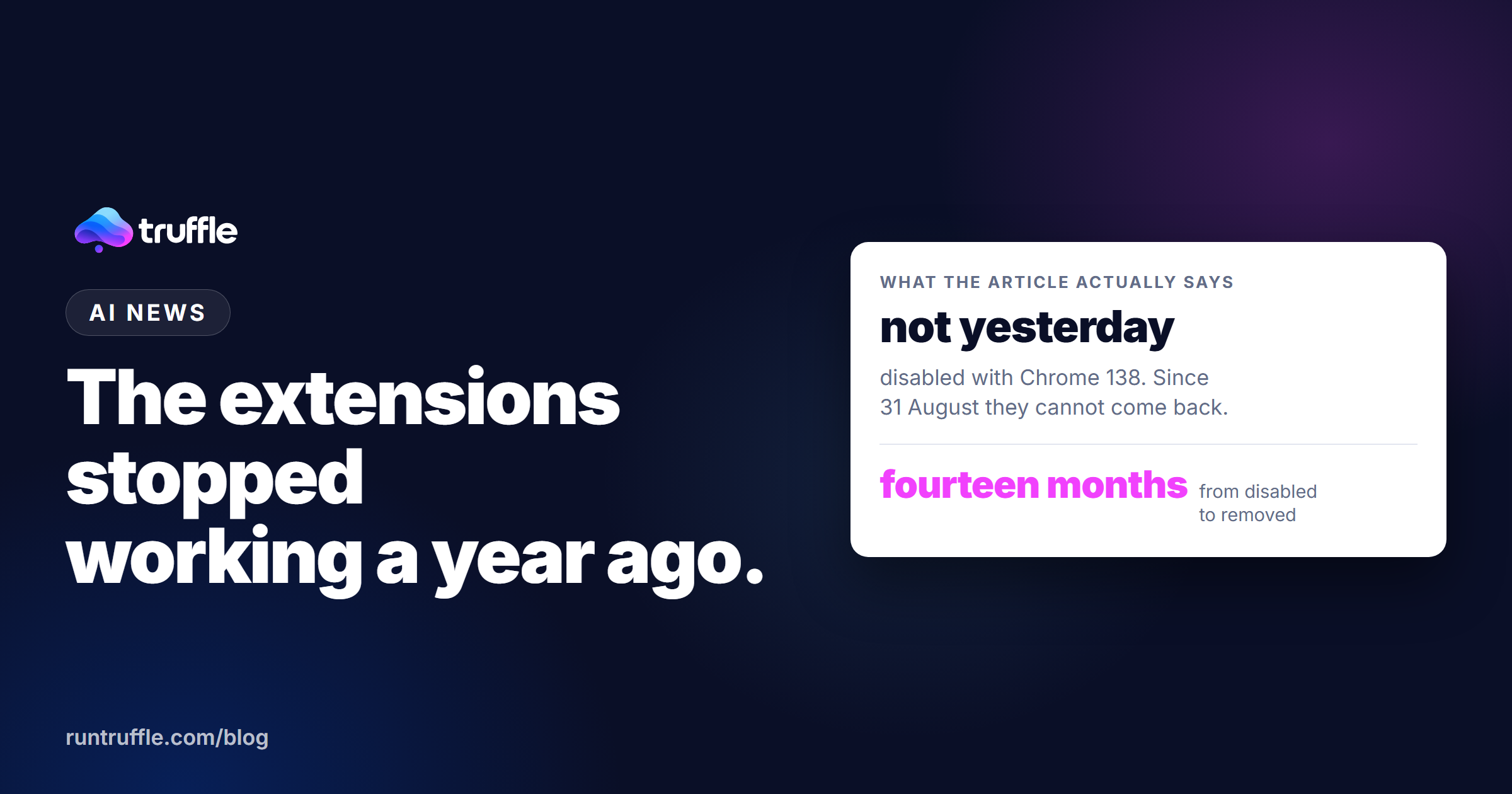 Chrome Closed the Last Door on Manifest V2. The Extensions Stopped Working a Year Ago.