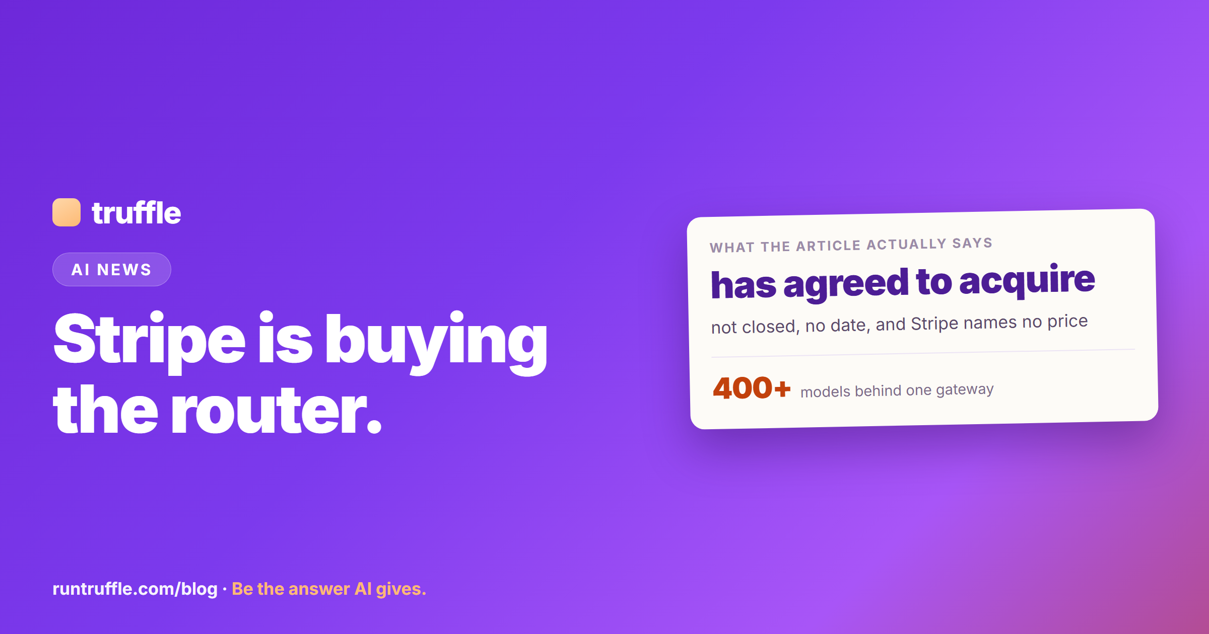 Stripe Calls Tokens a Currency. Now It Is Buying the Router.